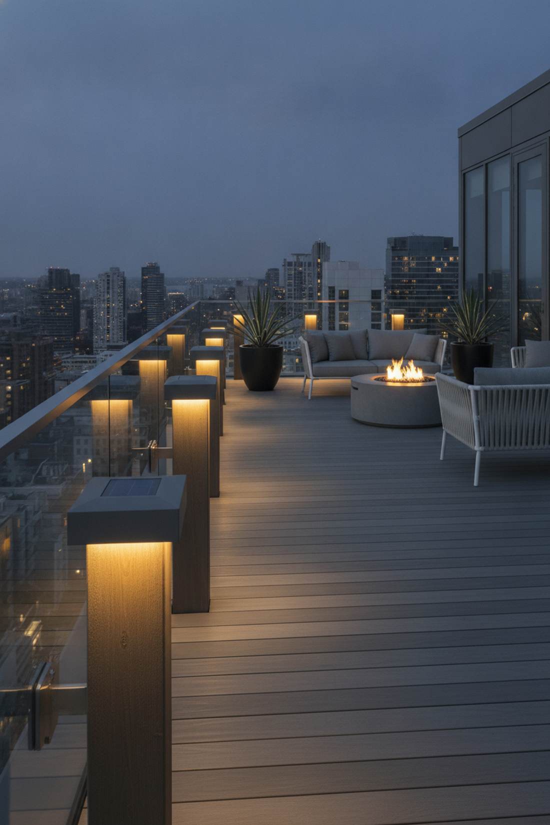 railing mounted post cap lights