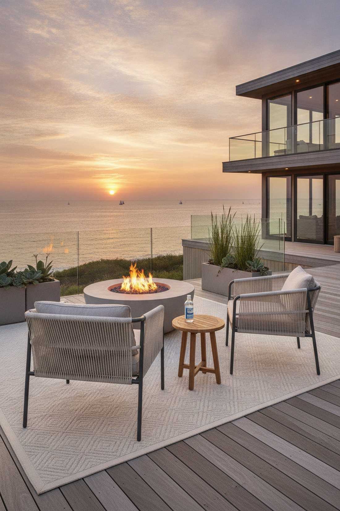 rope wrapped chairs
