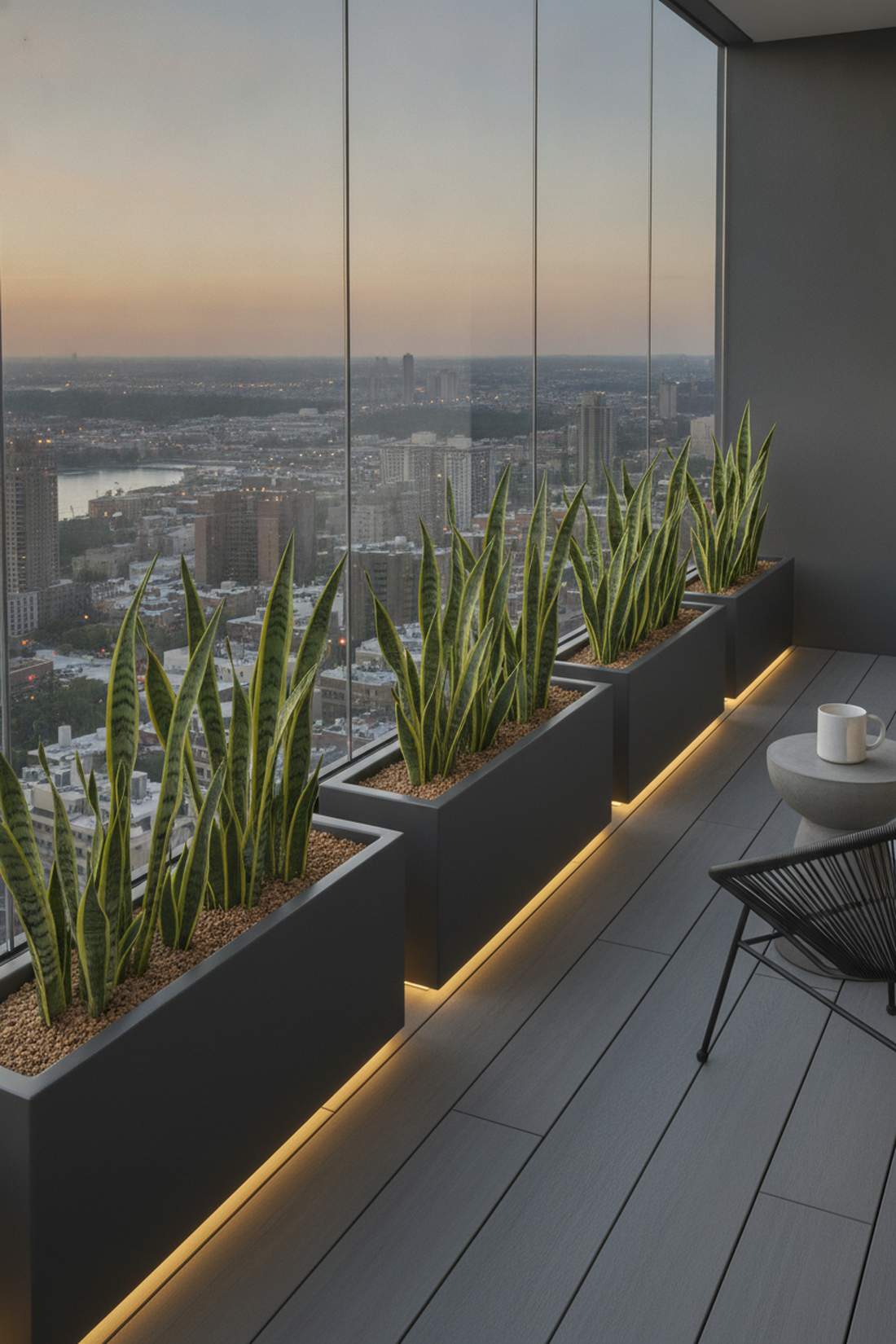 slim profile planters