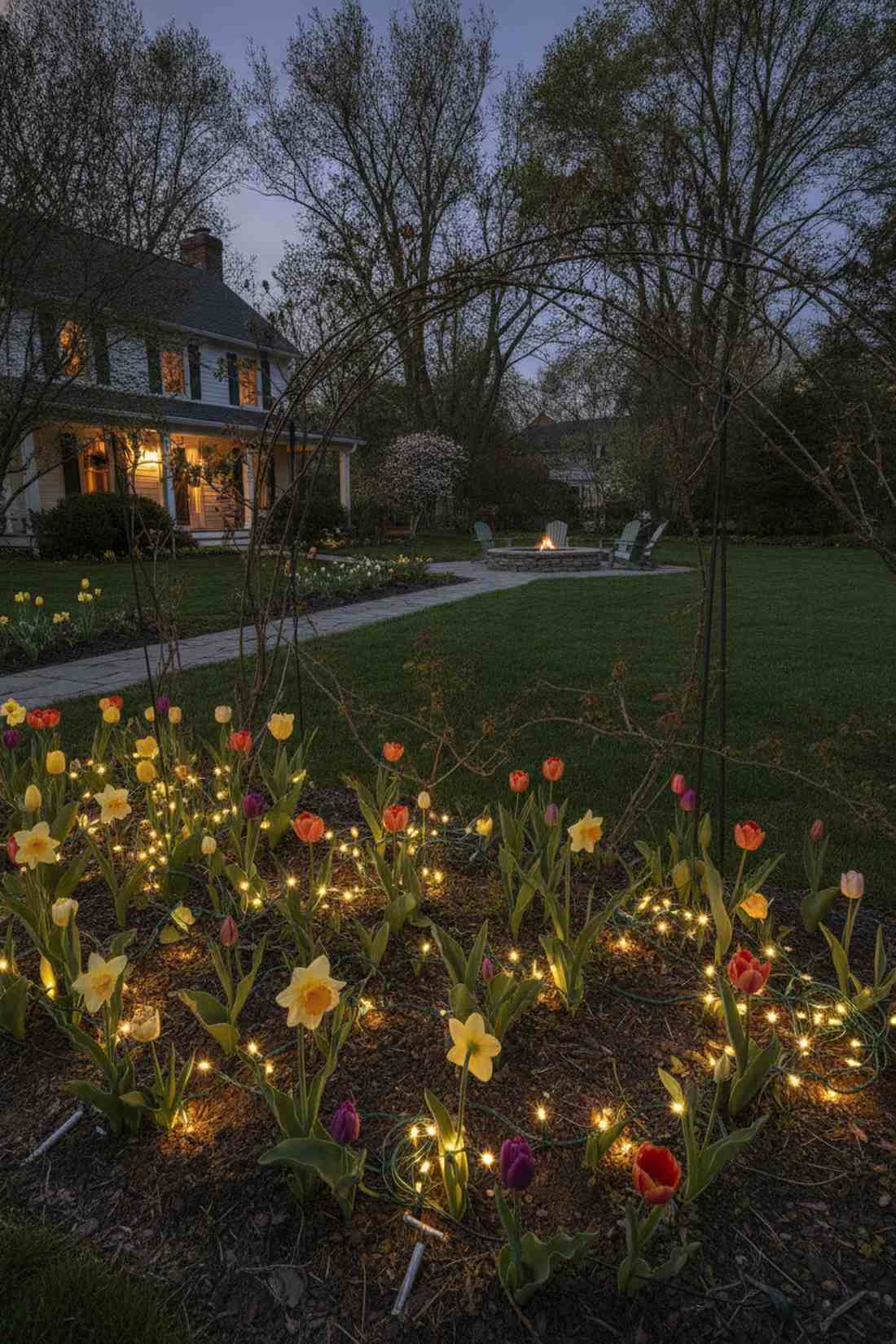 spring flowering bulb underlighting