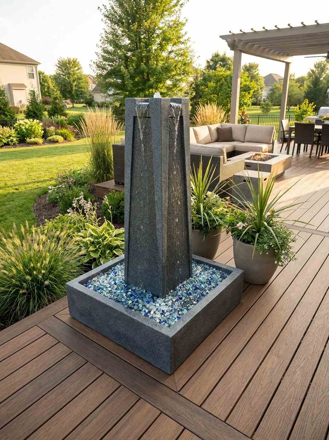 square column fountain