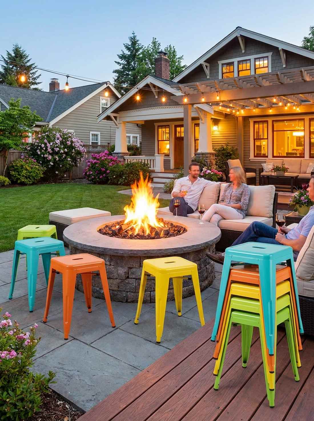 stackable stool arrangement