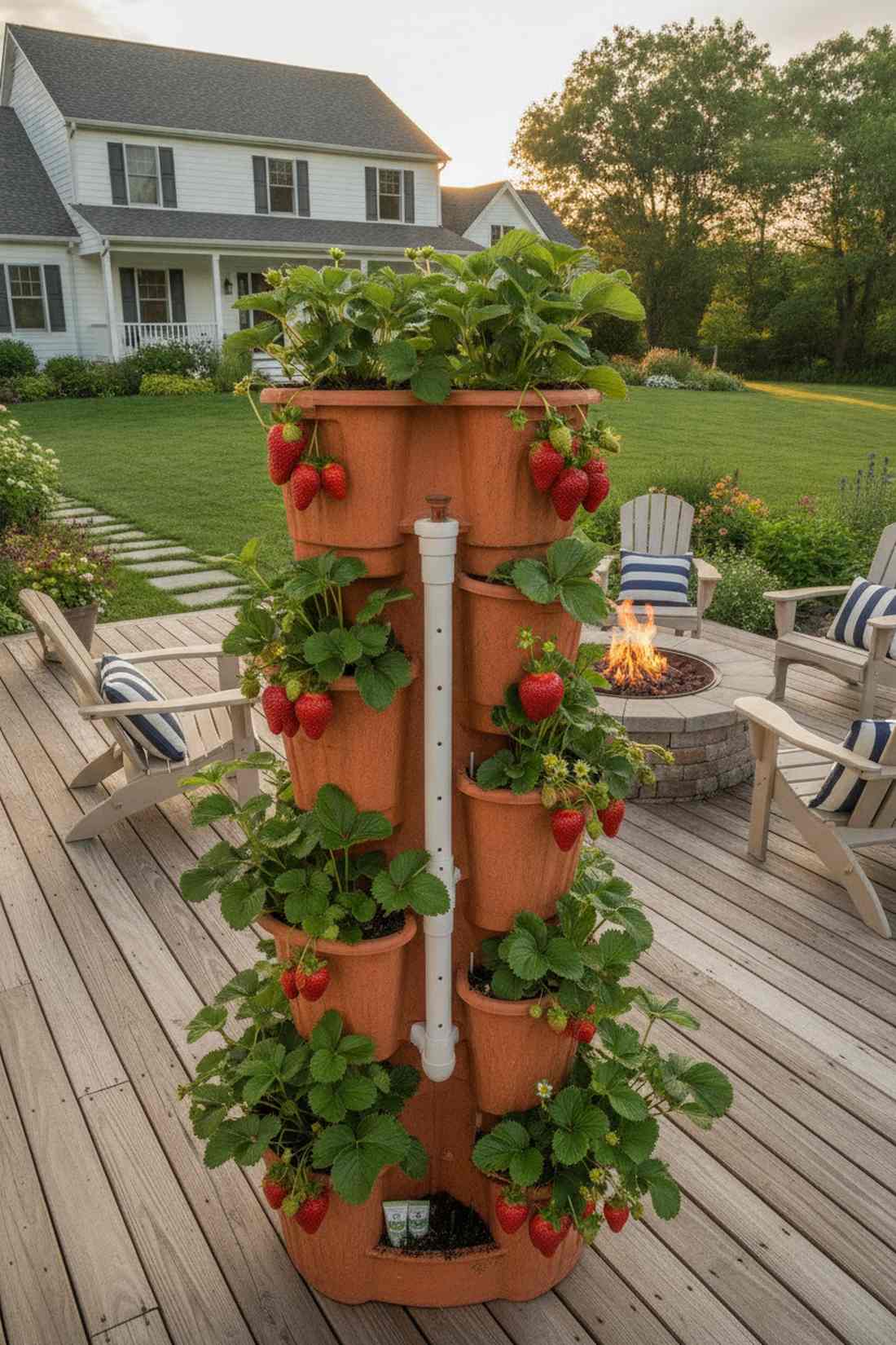 vertical strawberry tower