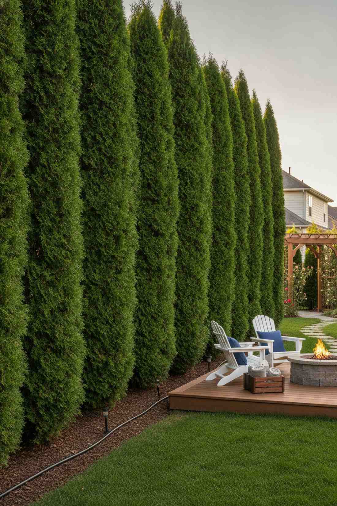 arborvitae emerald green wall