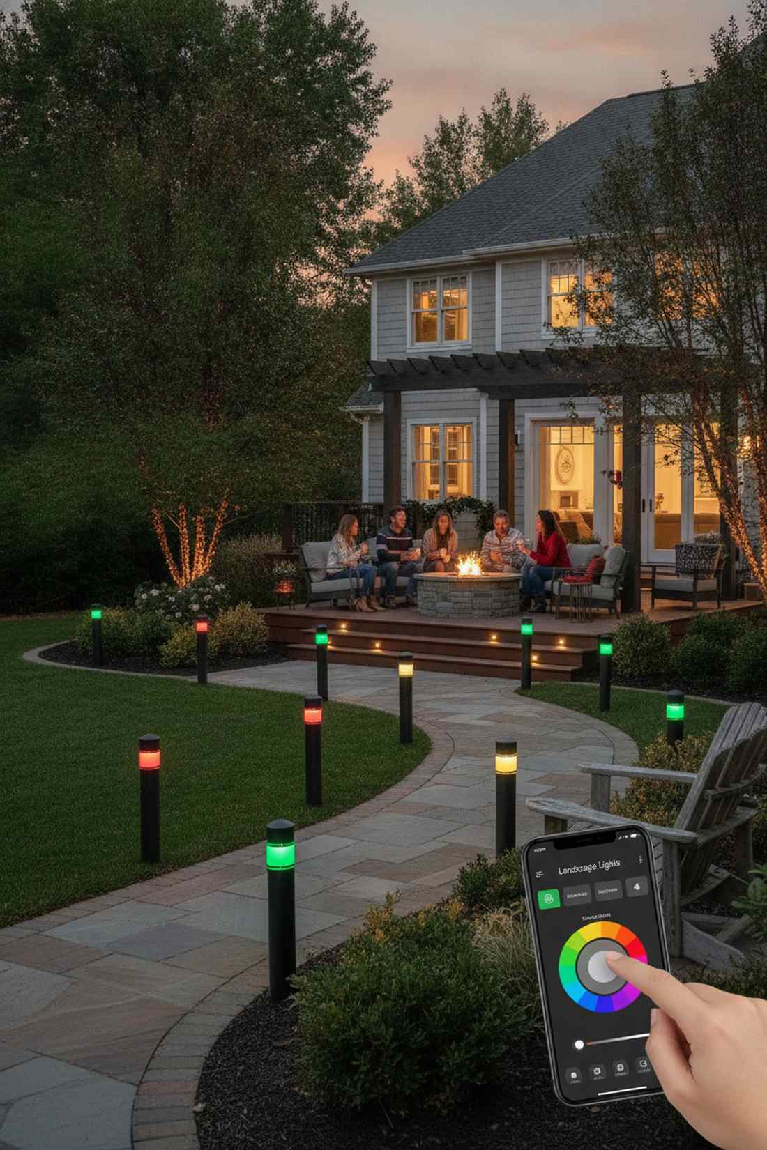 color changing bollards