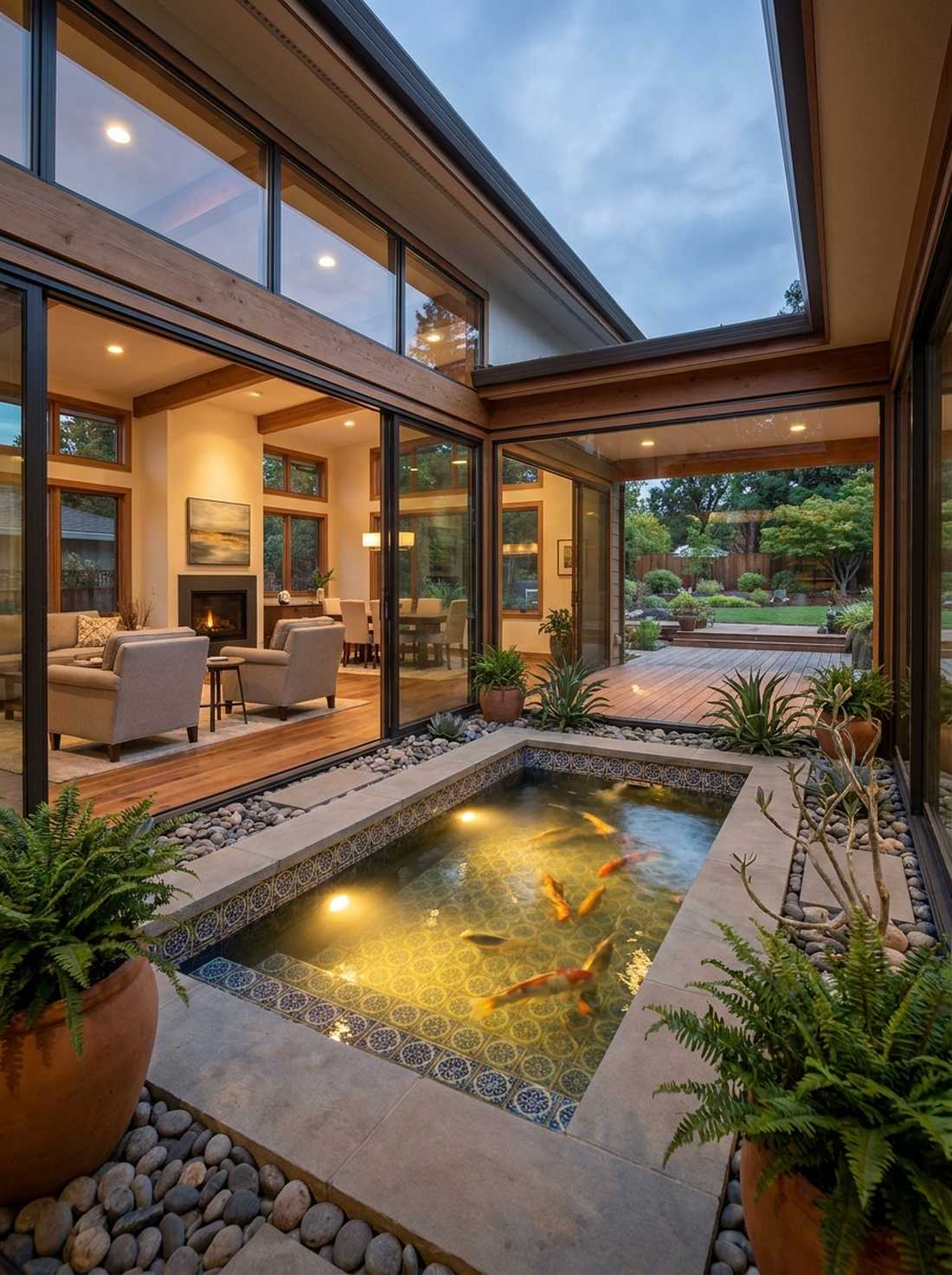 courtyard viewing pond