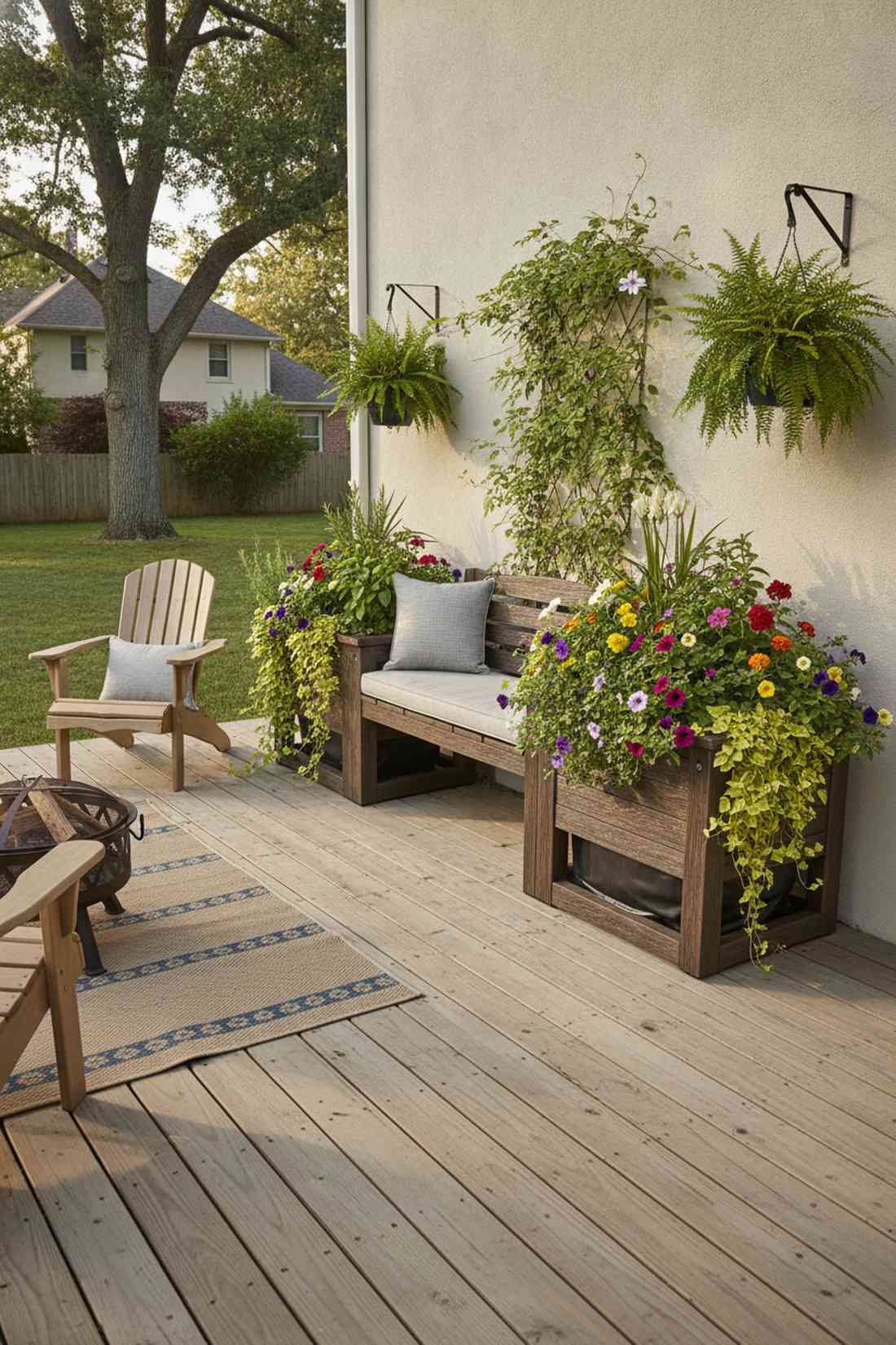 elevated planter bench