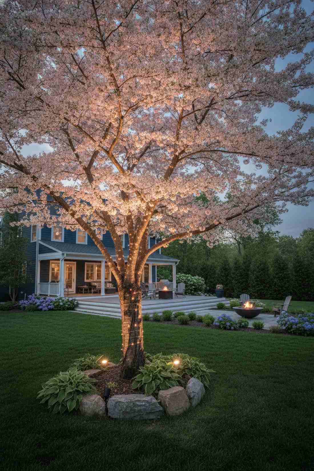 flowering tree accent lighting