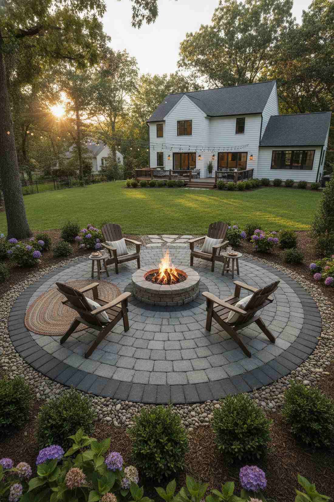 full circle paver patio
