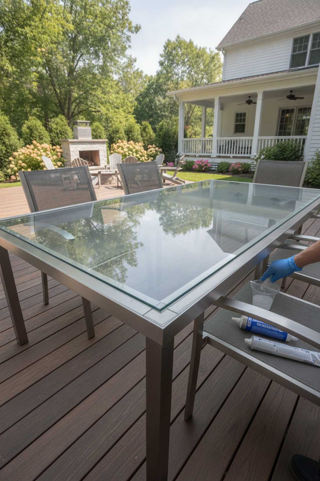 glass tabletop edge sealing