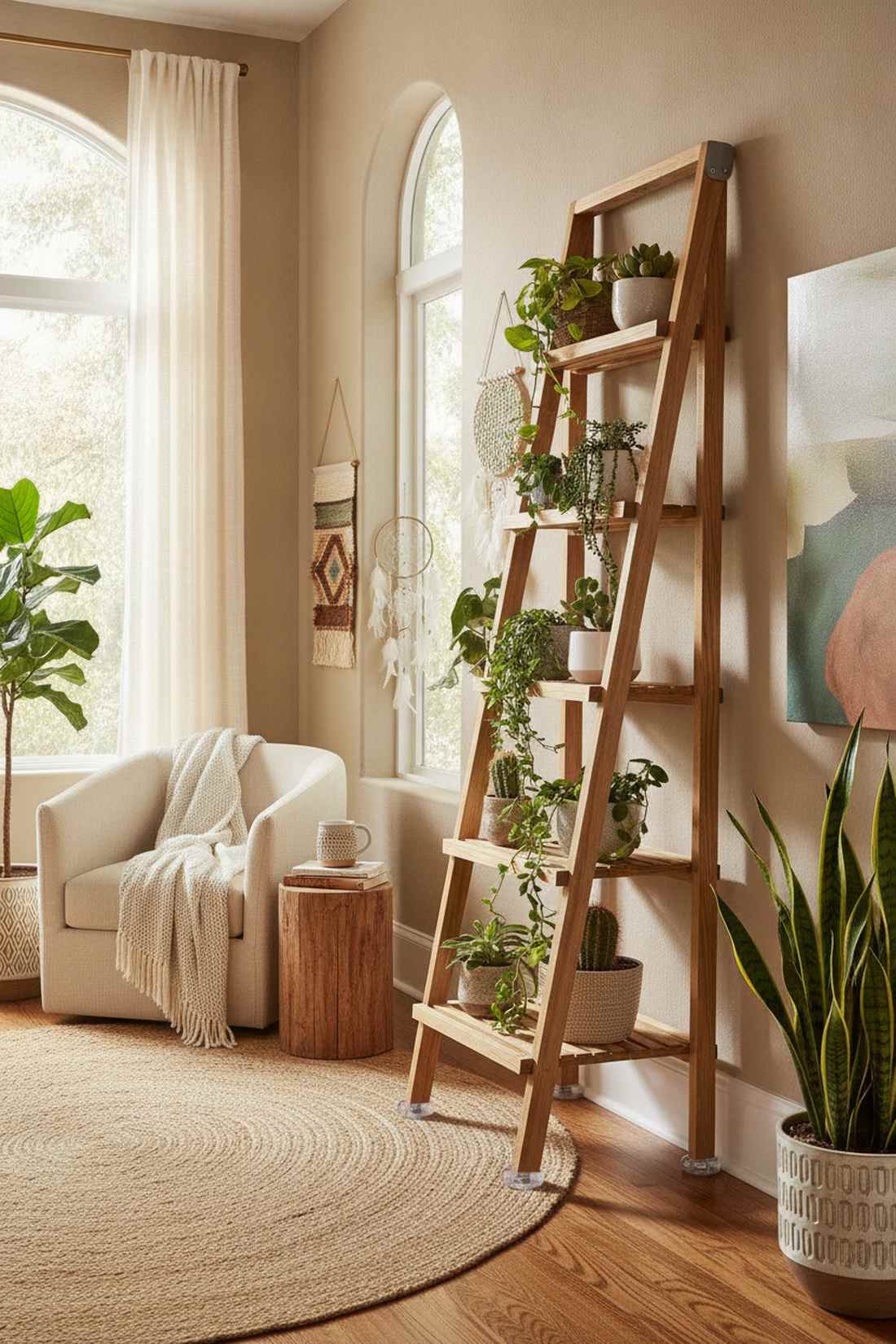 ladder style display rack