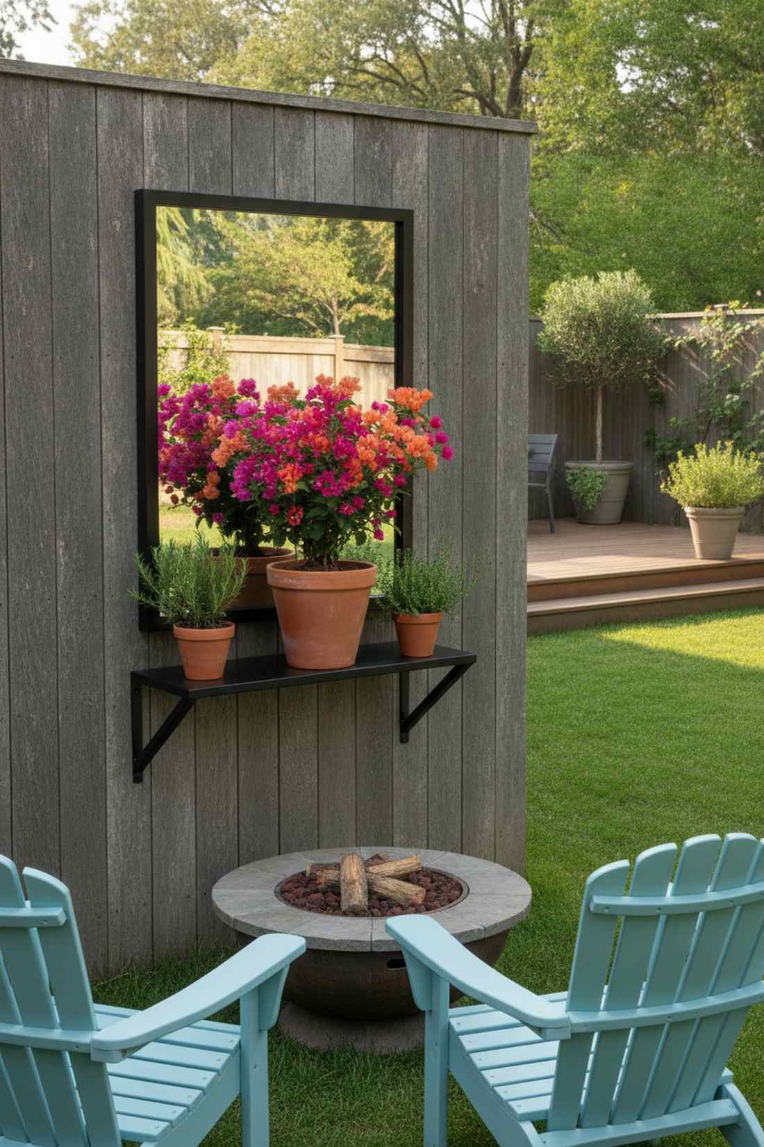 mirror and shelf combination unit