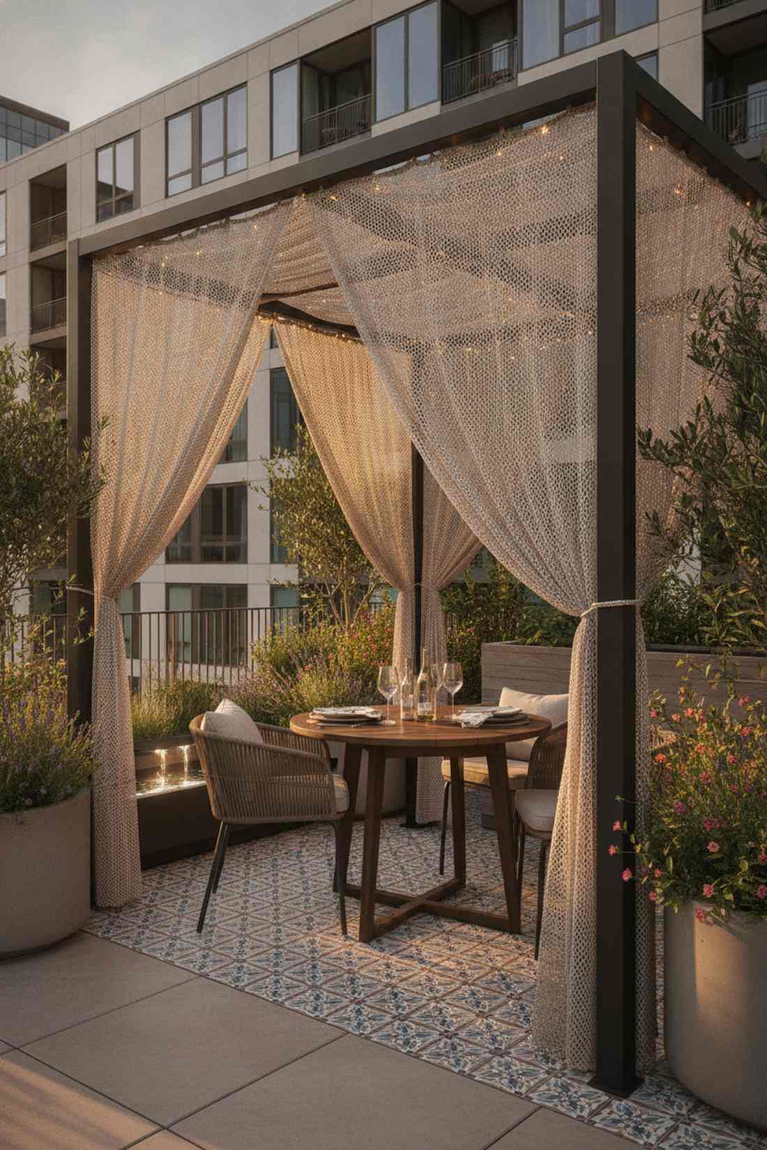pergola with shade cloth