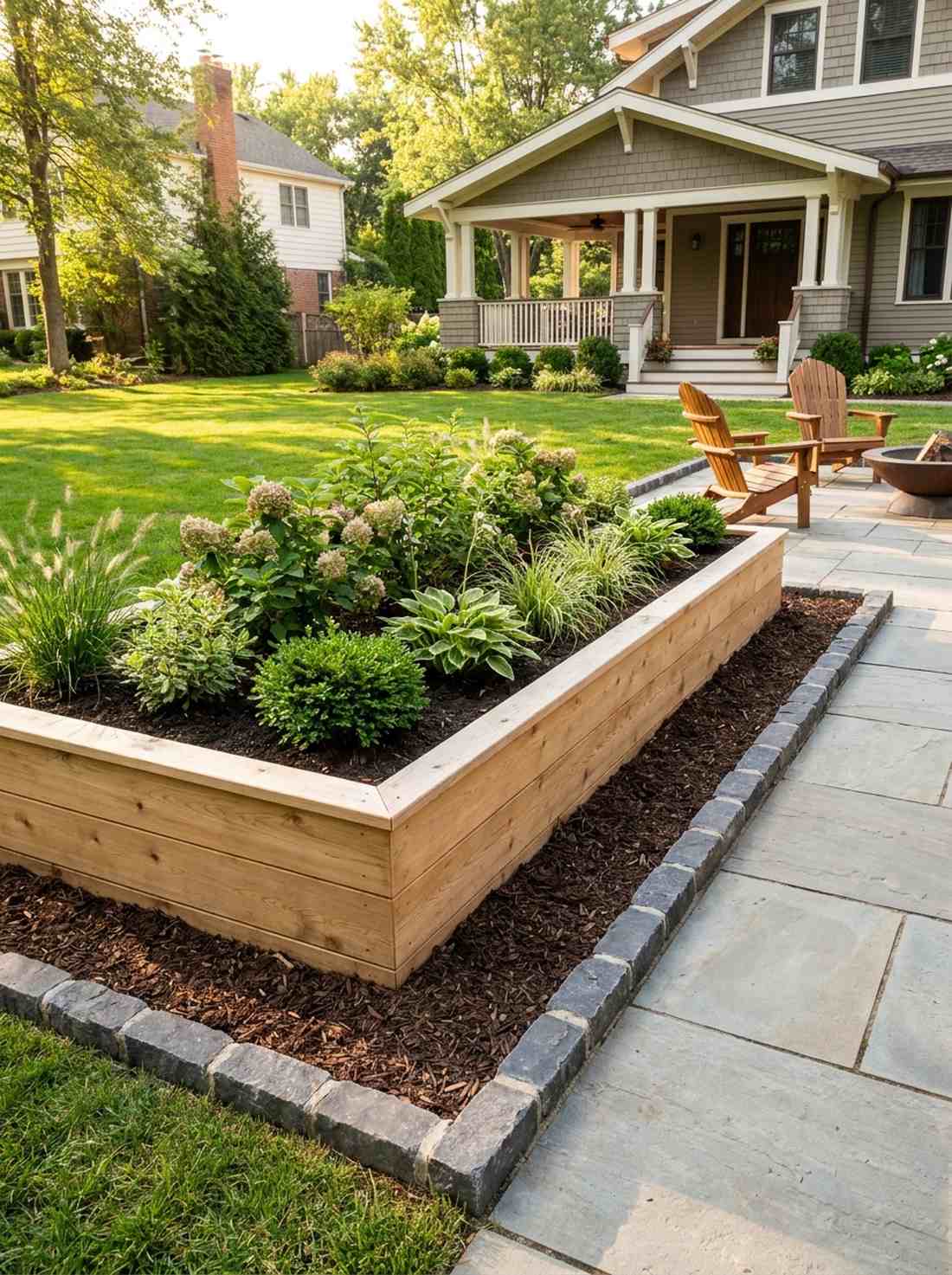 raised perimeter curbing