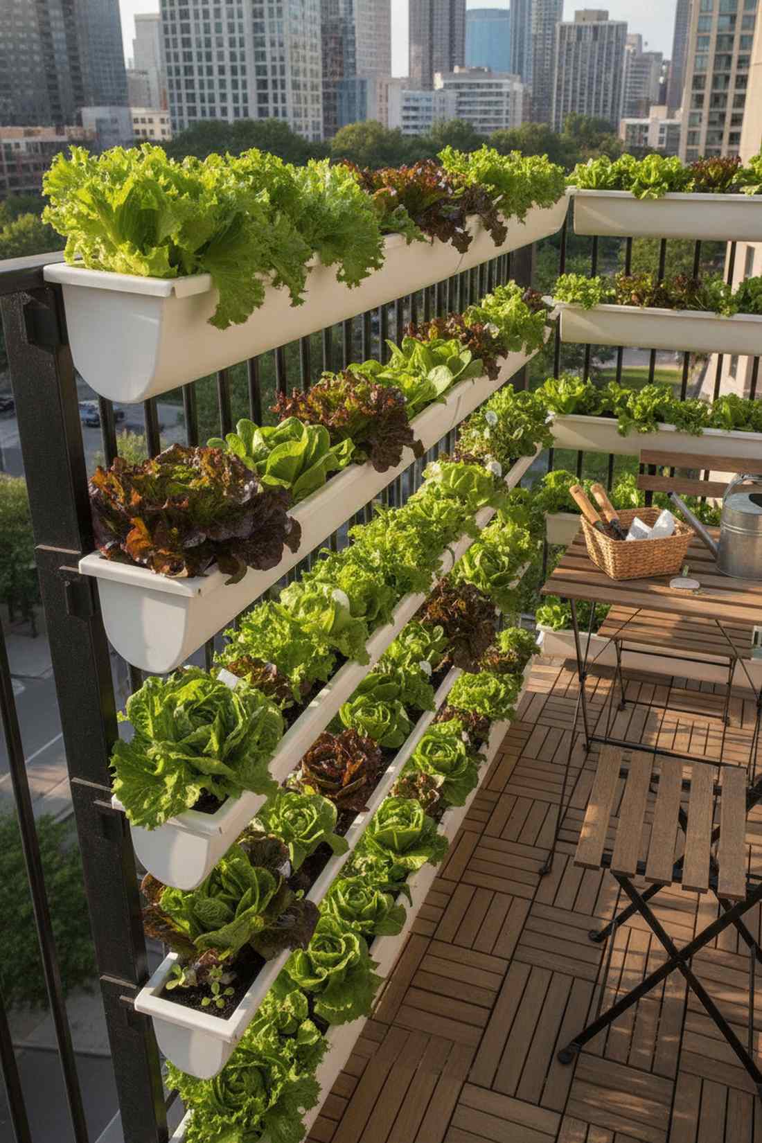 salad greens gutter garden