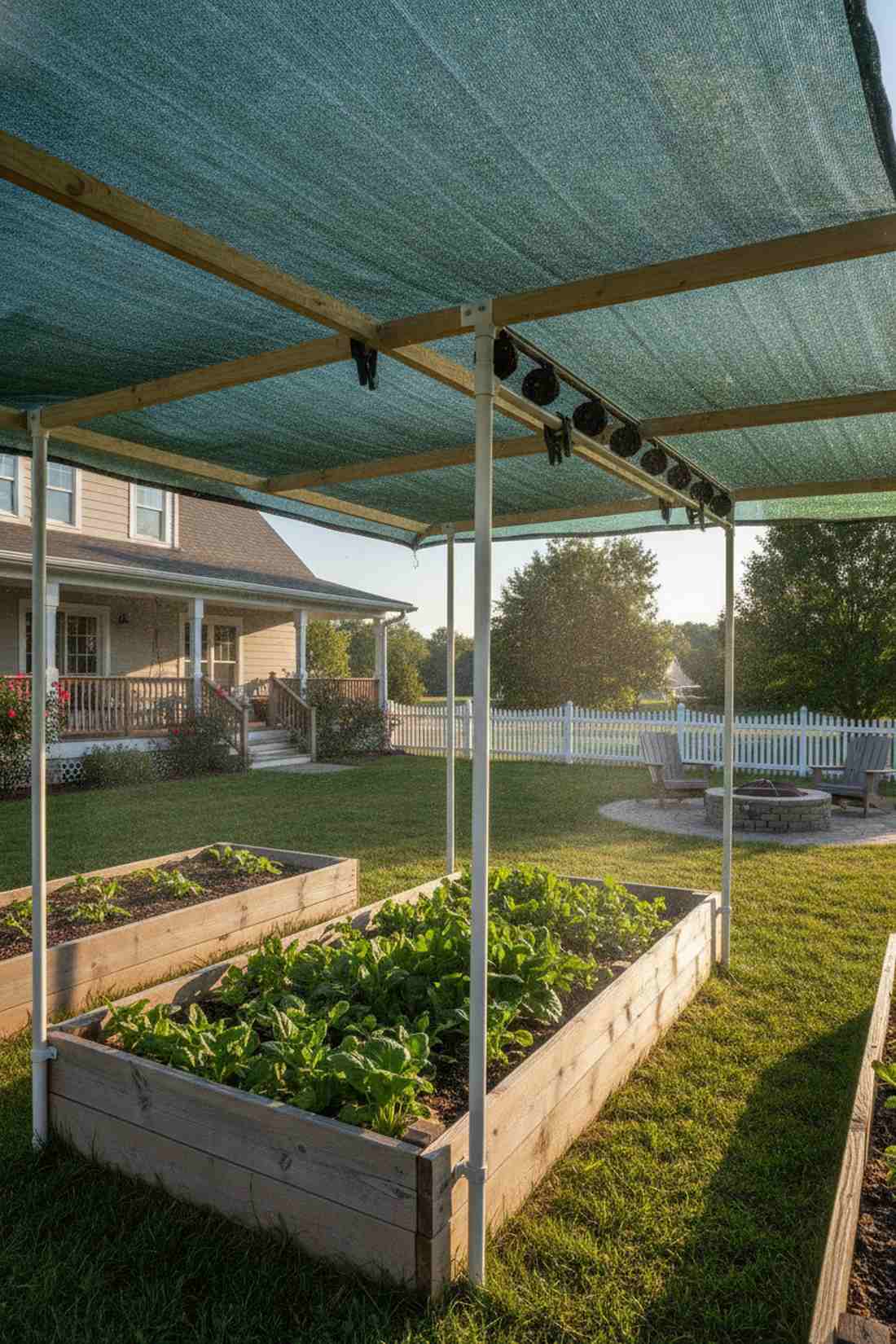 shade cloth combination trellis