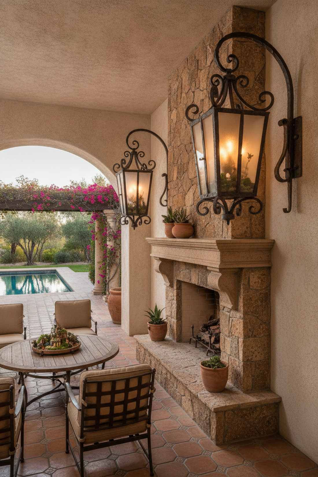 spanish colonial iron lanterns