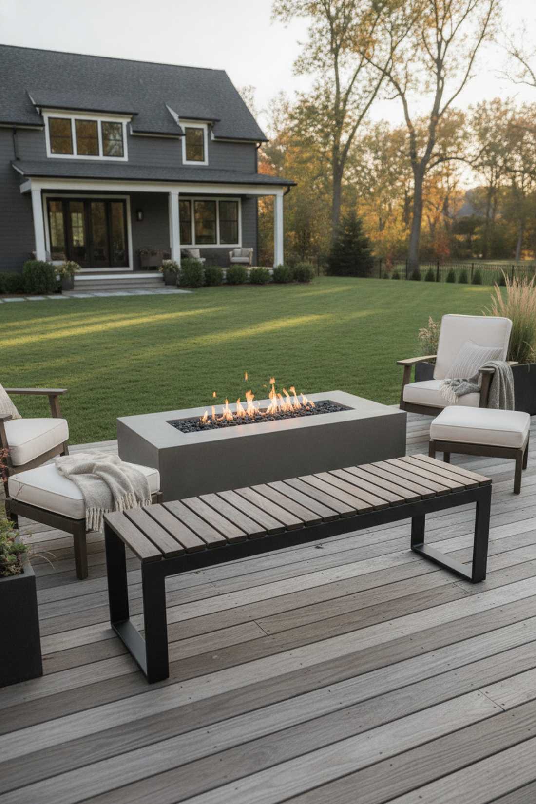 steel and wood combo bench