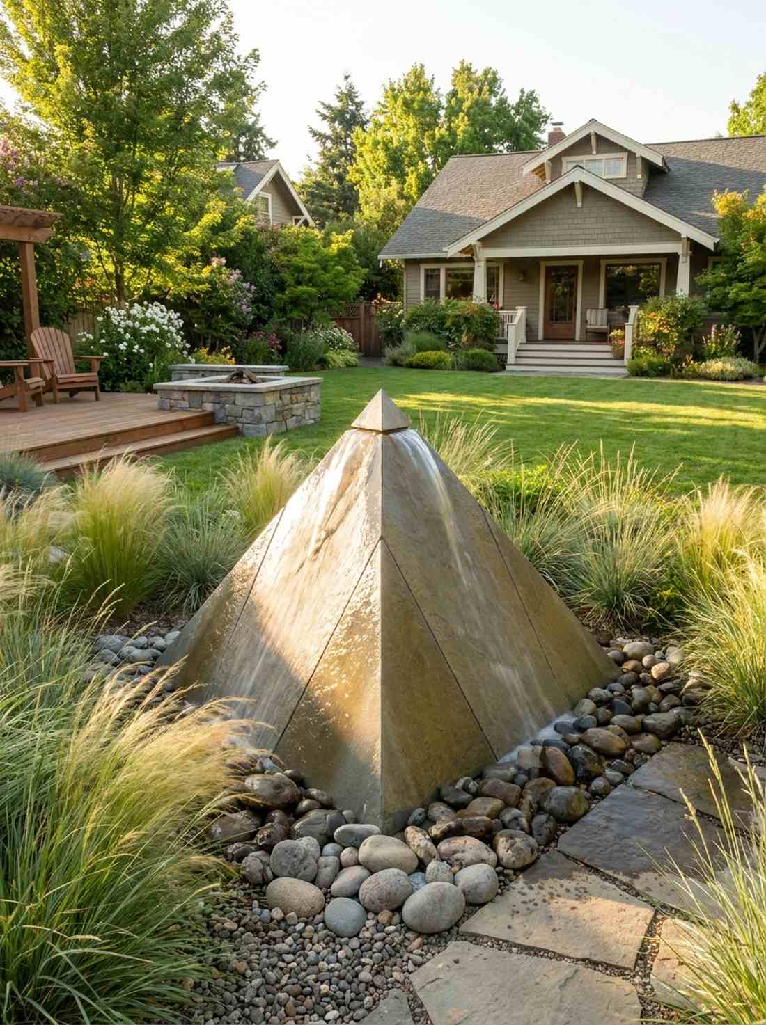 triangular stone pyramid