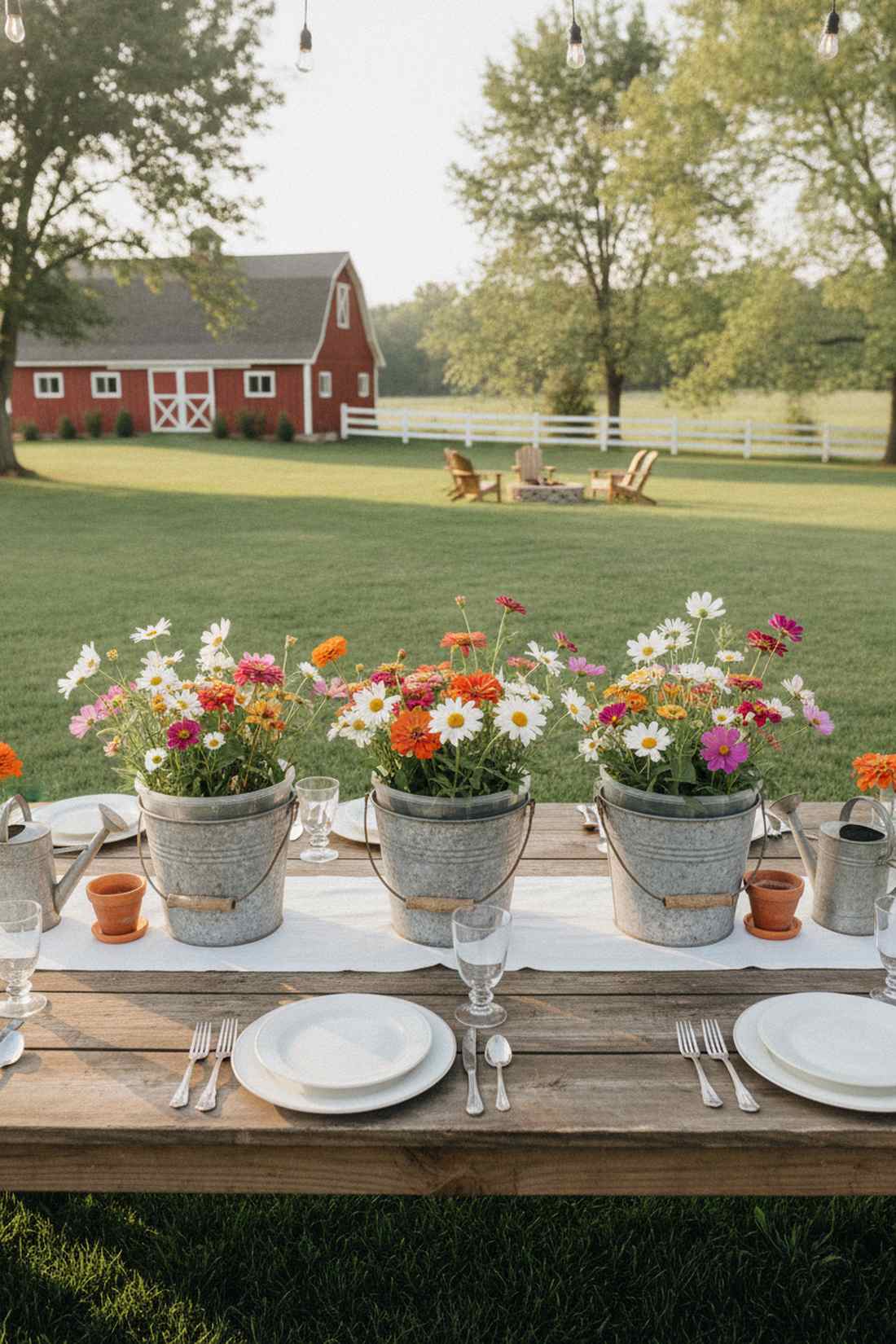 vintage tin bucket gardens