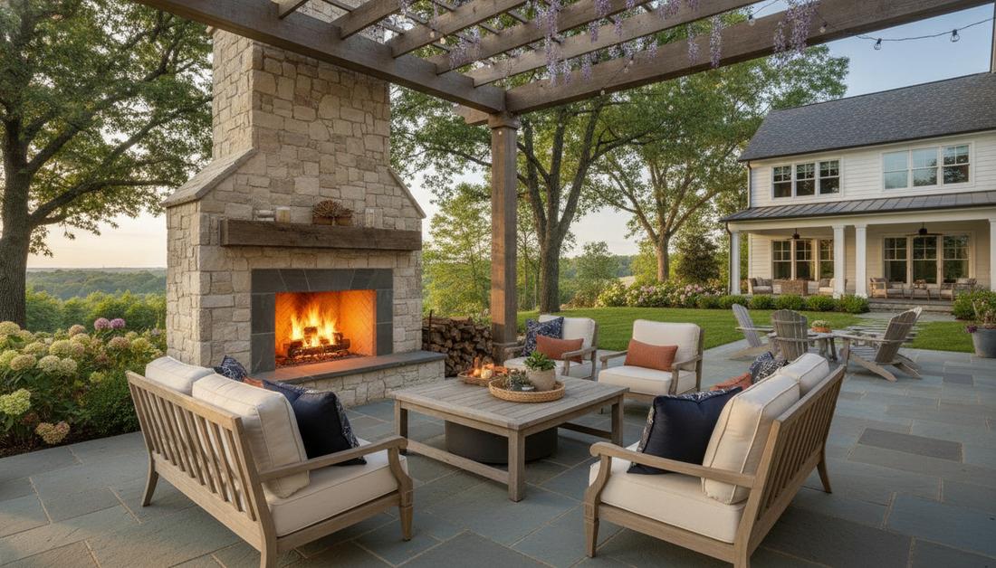 276 outdoor living room with fireplace vertical