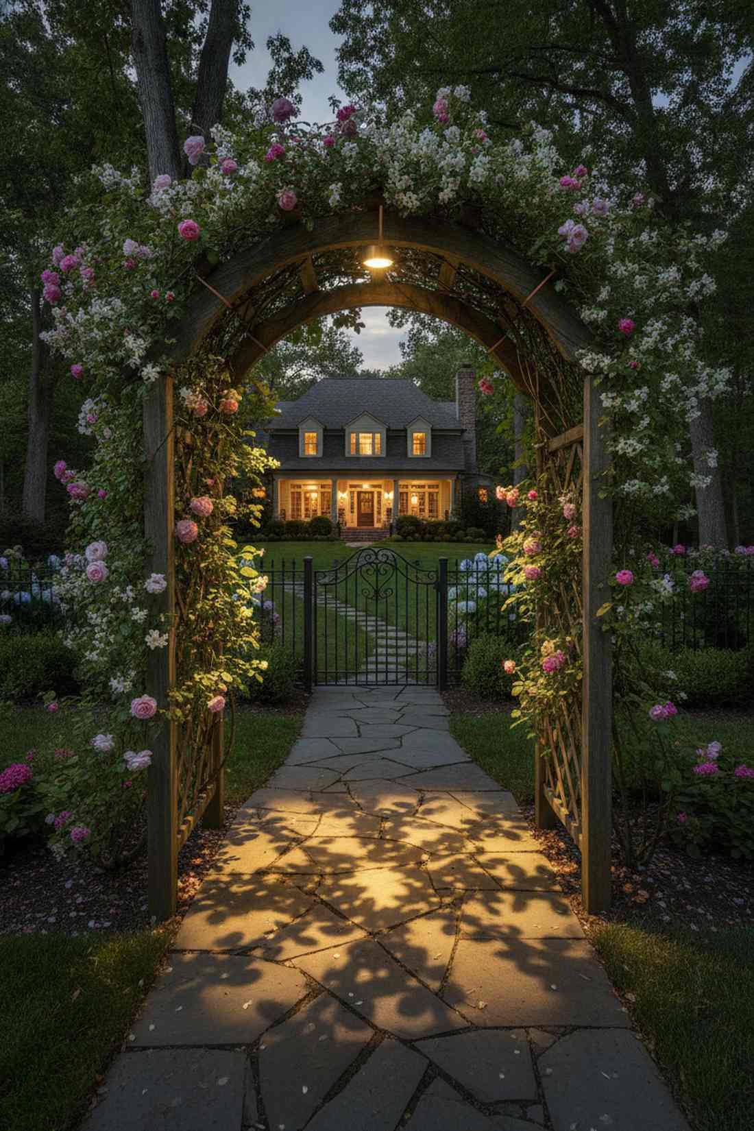 arbor arch downlighting
