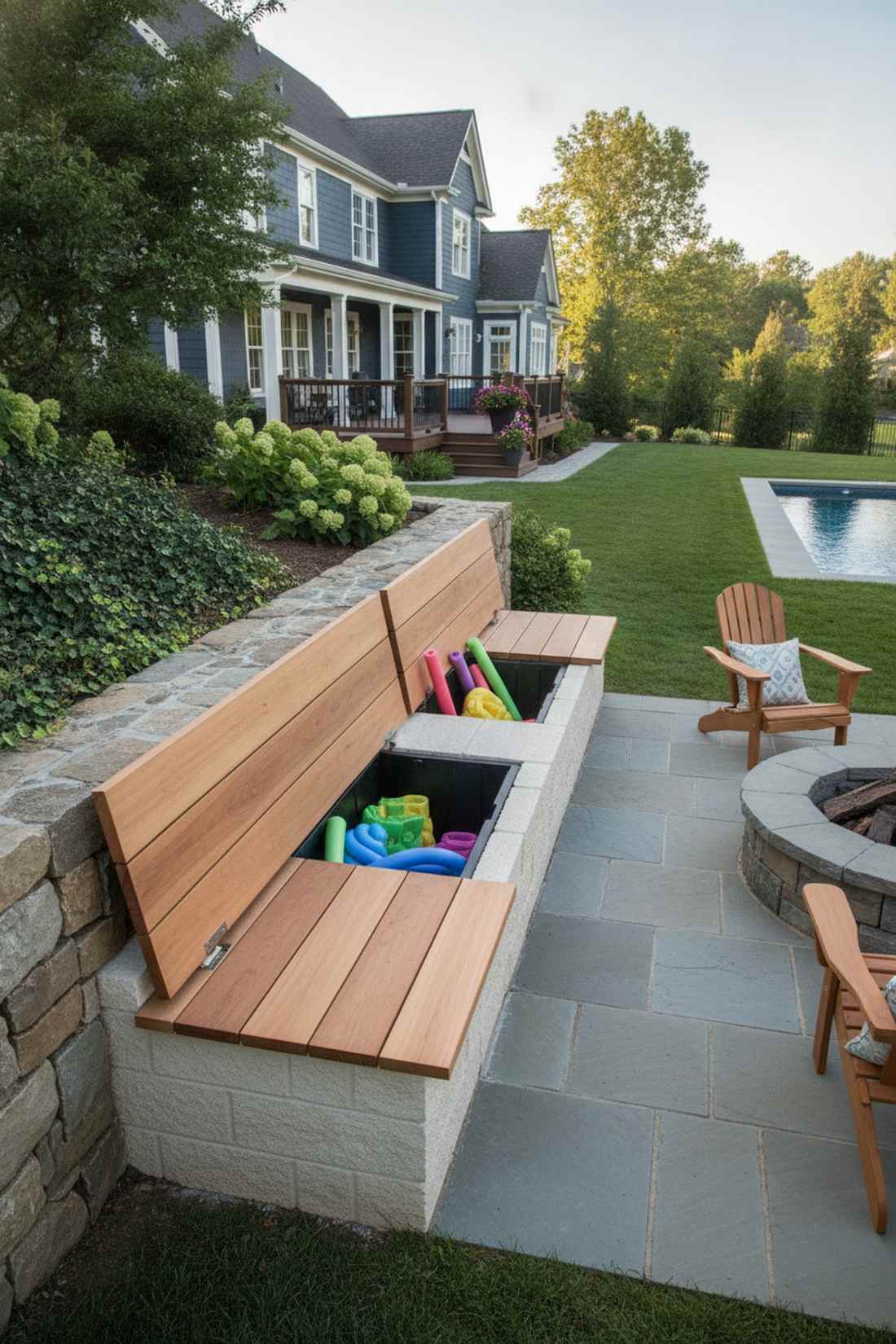 built in bench seating with storage