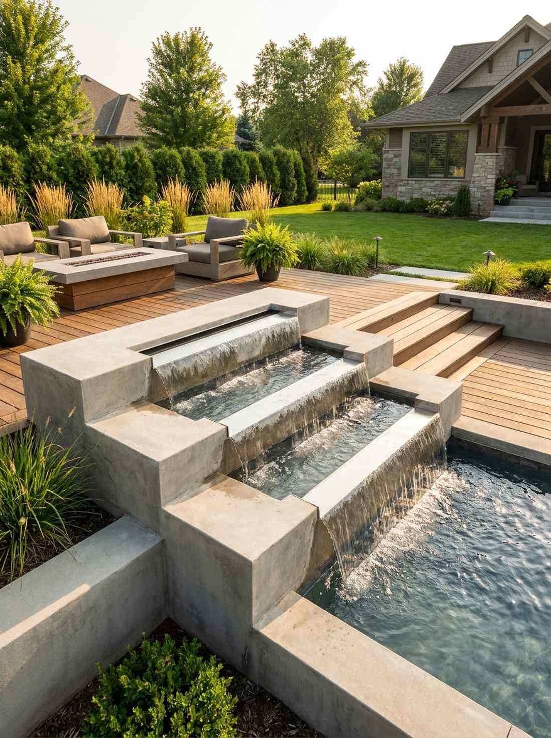 cascade concrete steps