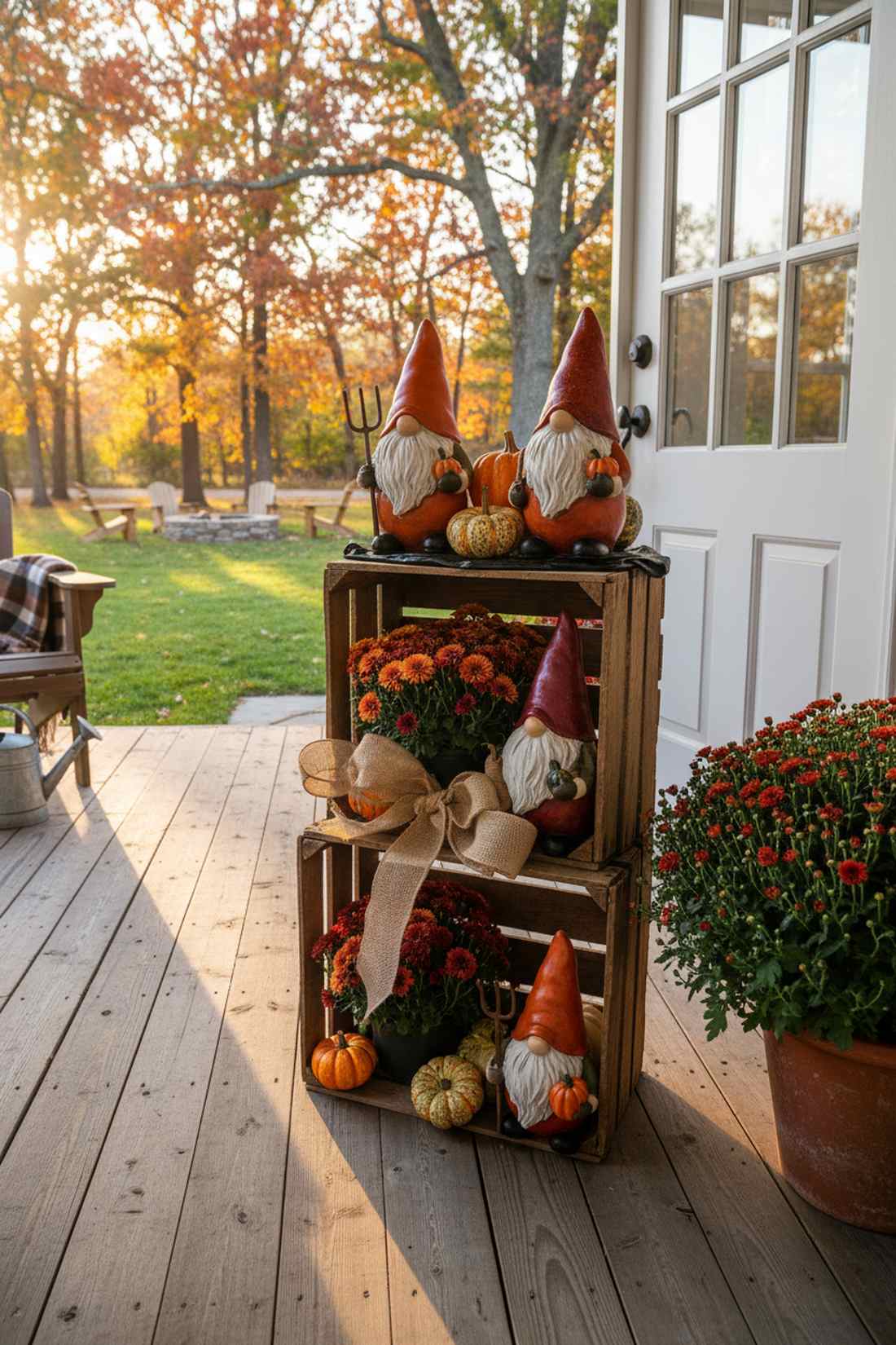 harvest crate autumn gnomes