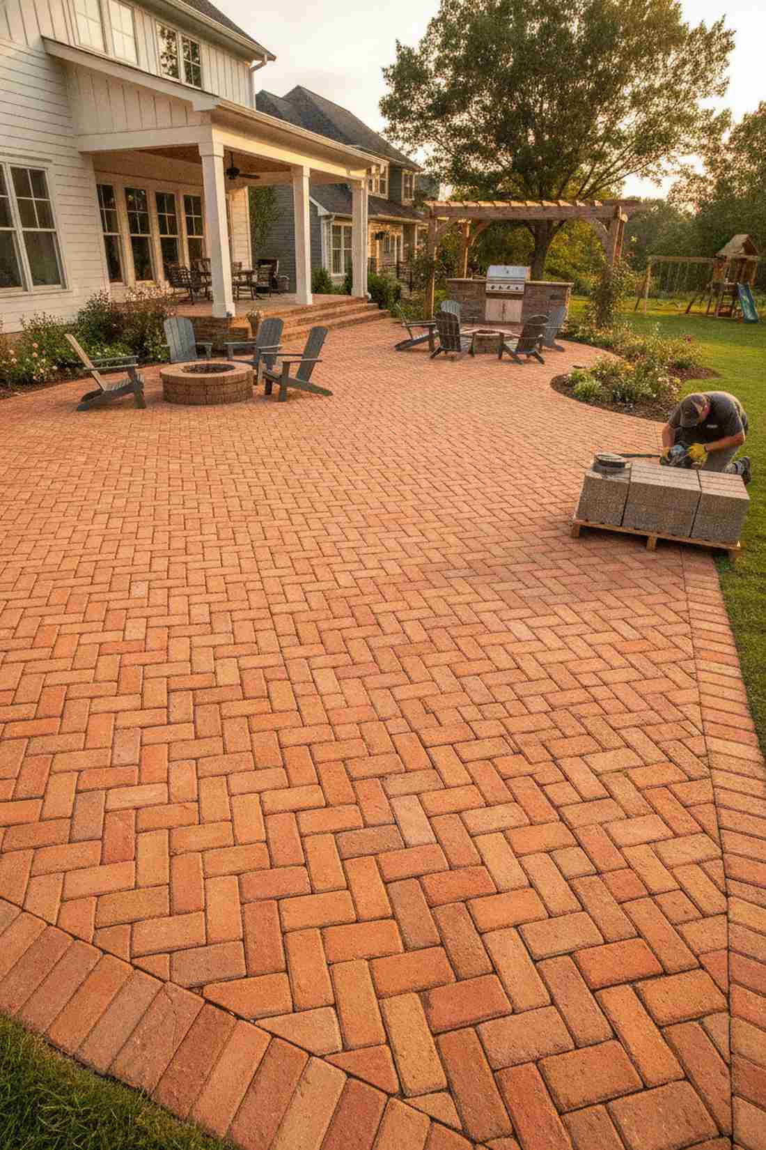herringbone angled pattern