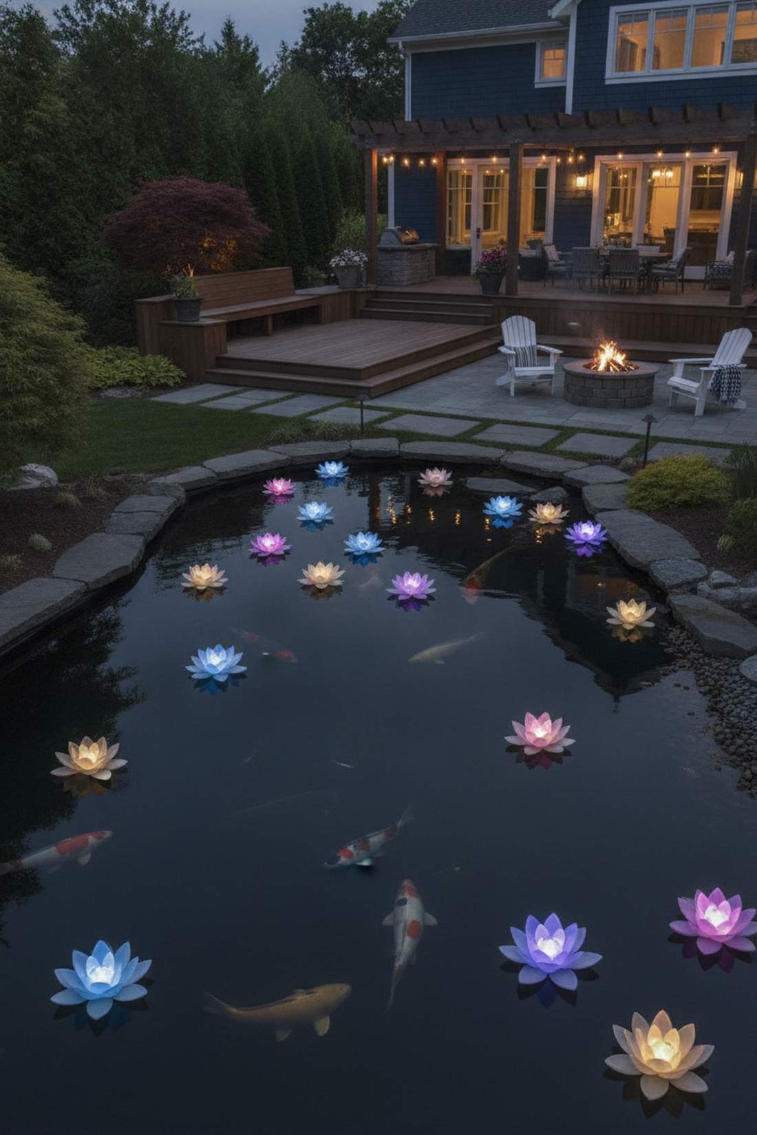 lotus floating blossoms