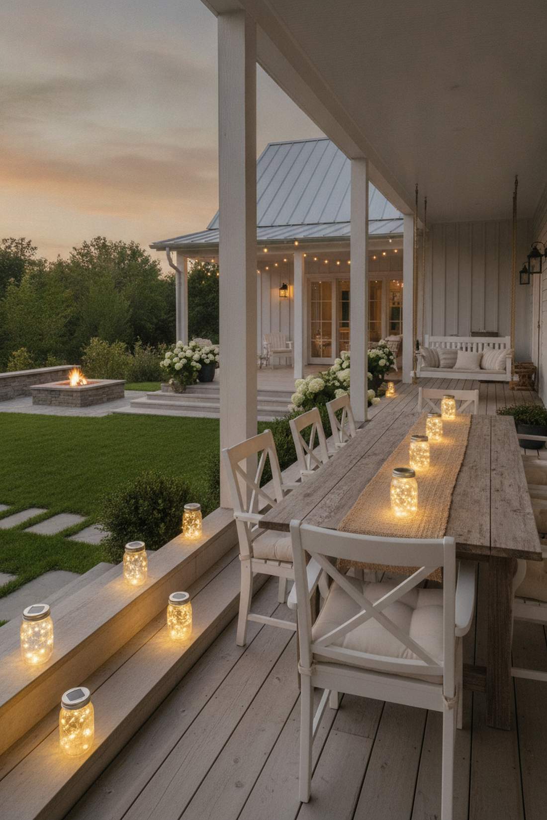 mason jar fairy light clusters