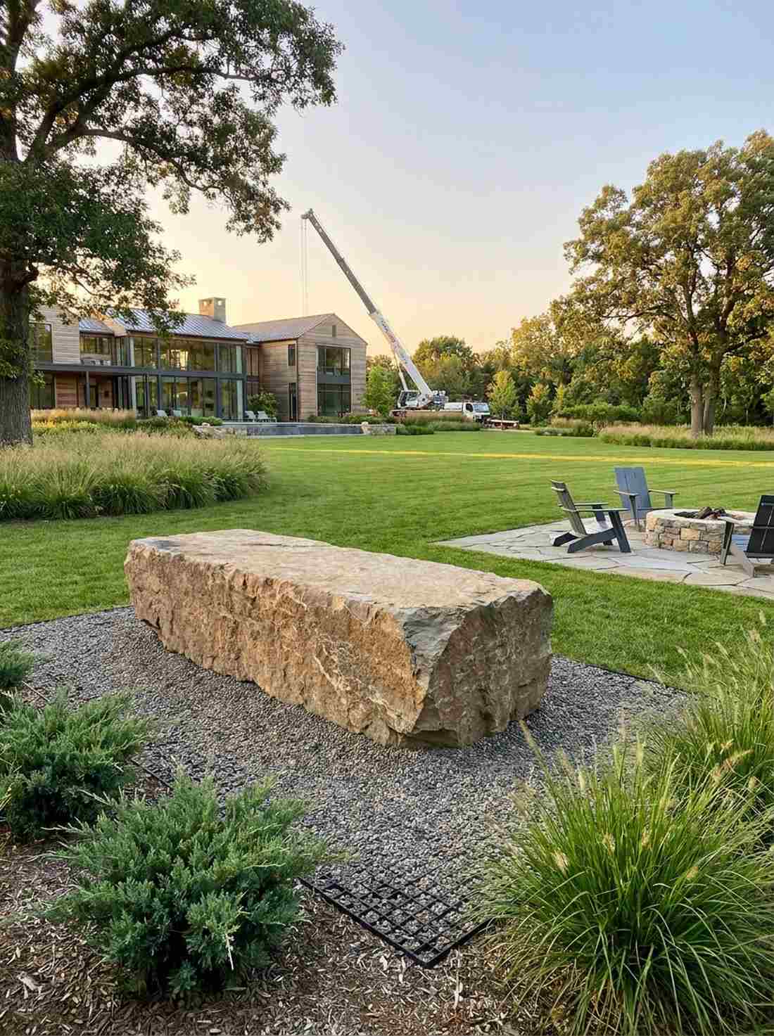 megalithic single stone bench