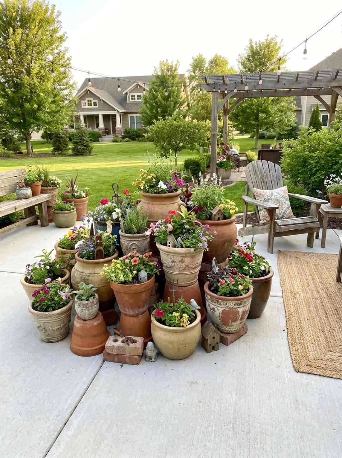 mixed container garden