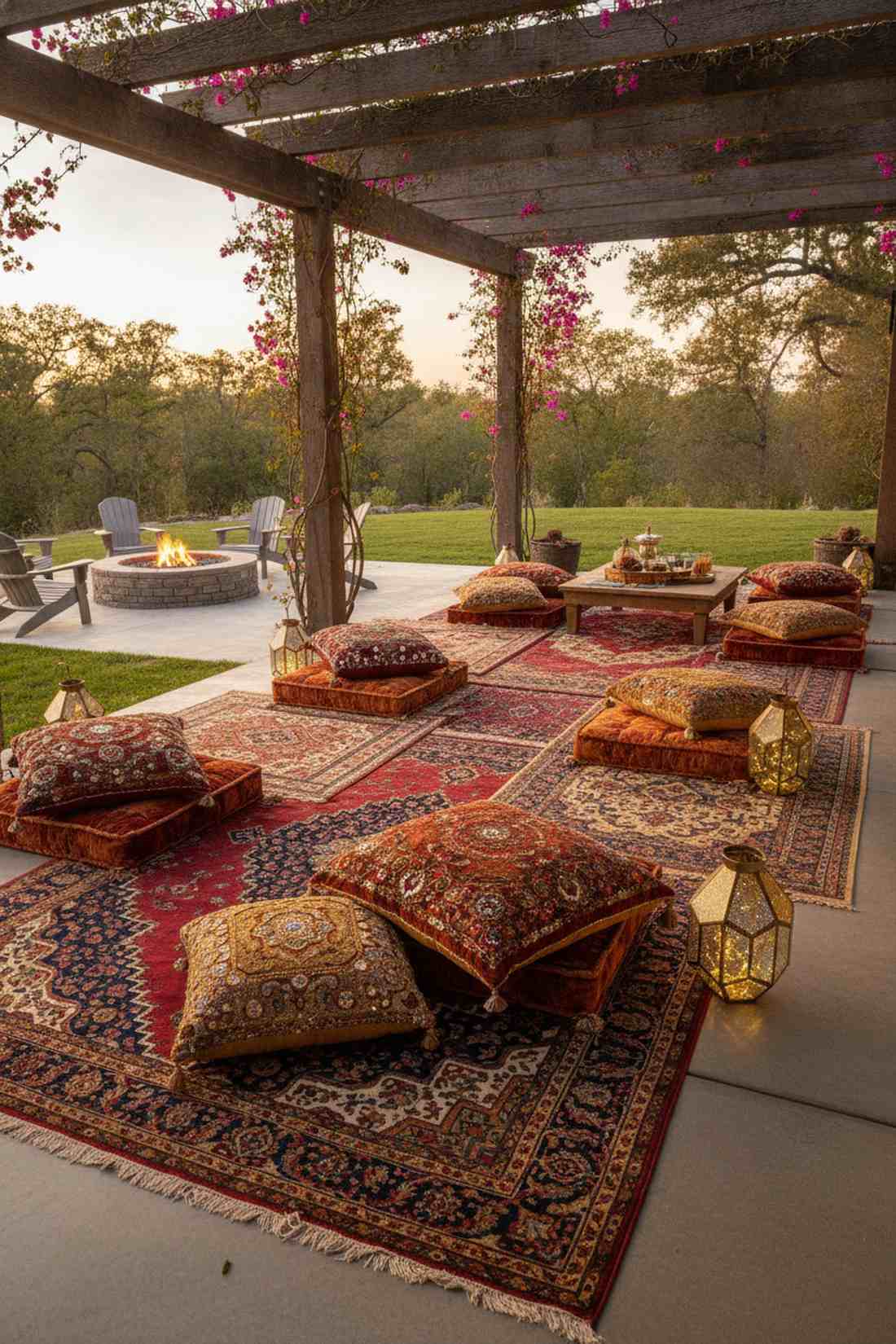 moroccan themed majlis seating