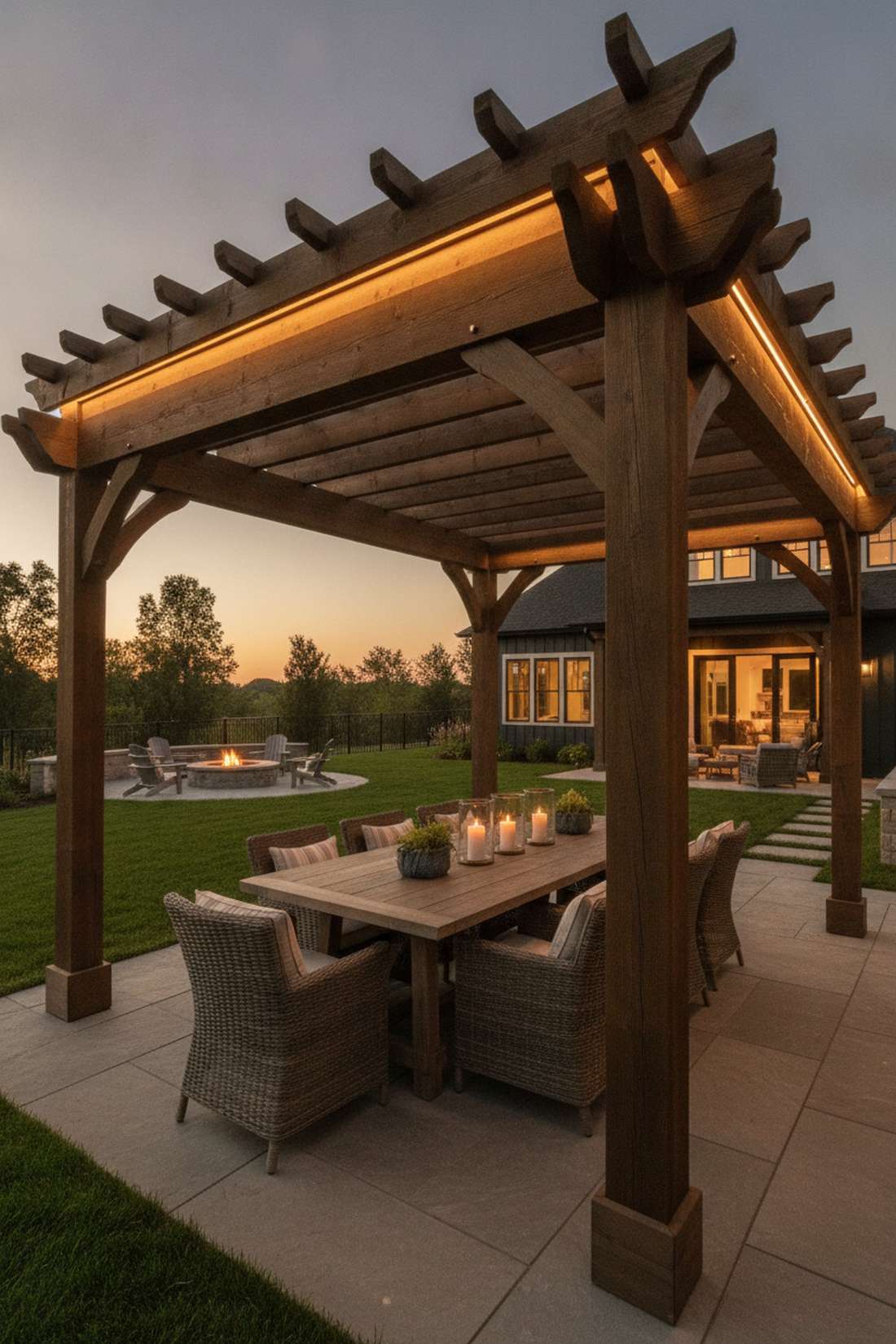pergola beam lighting