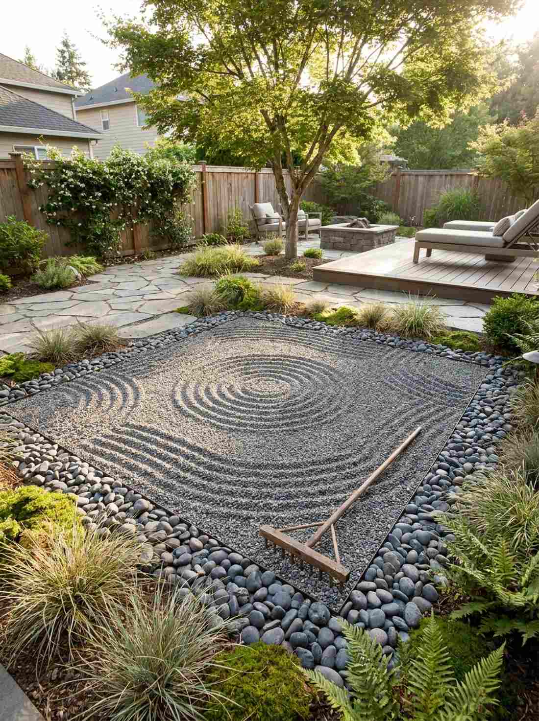 raked versus loose gravel