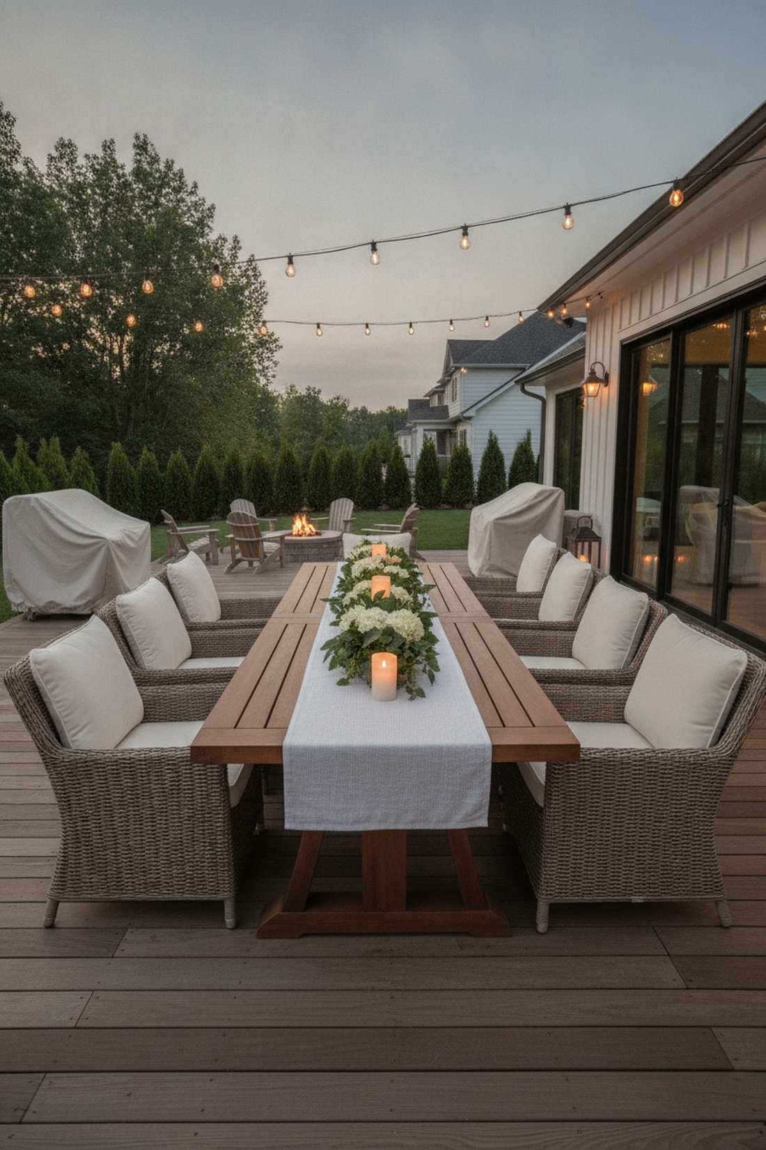 rectangular eight seater