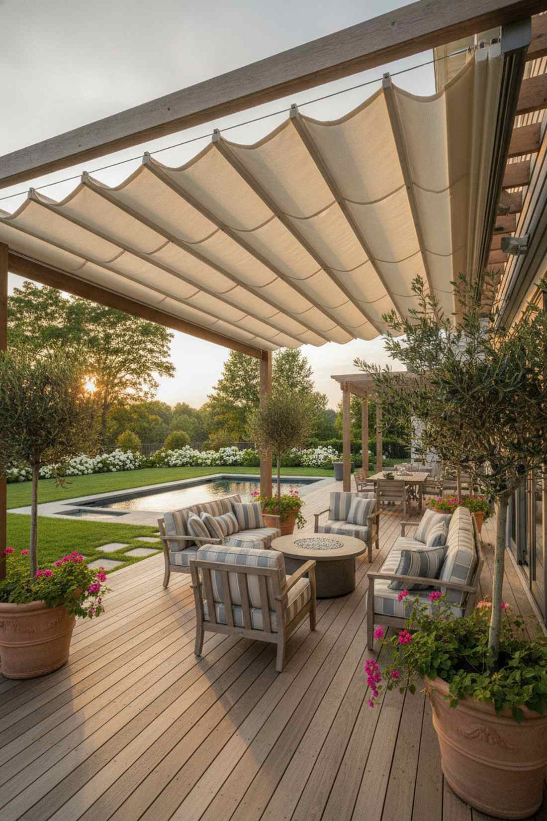 retractable fabric panels