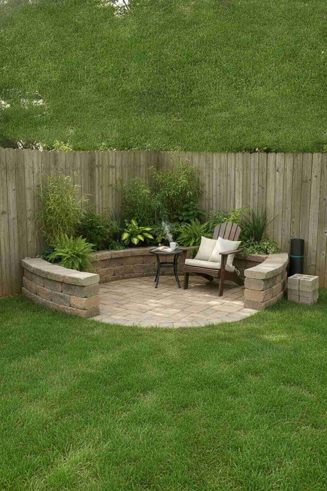 semi circle garden alcove