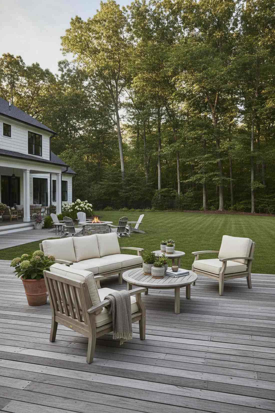 solid teak sofa and chair set