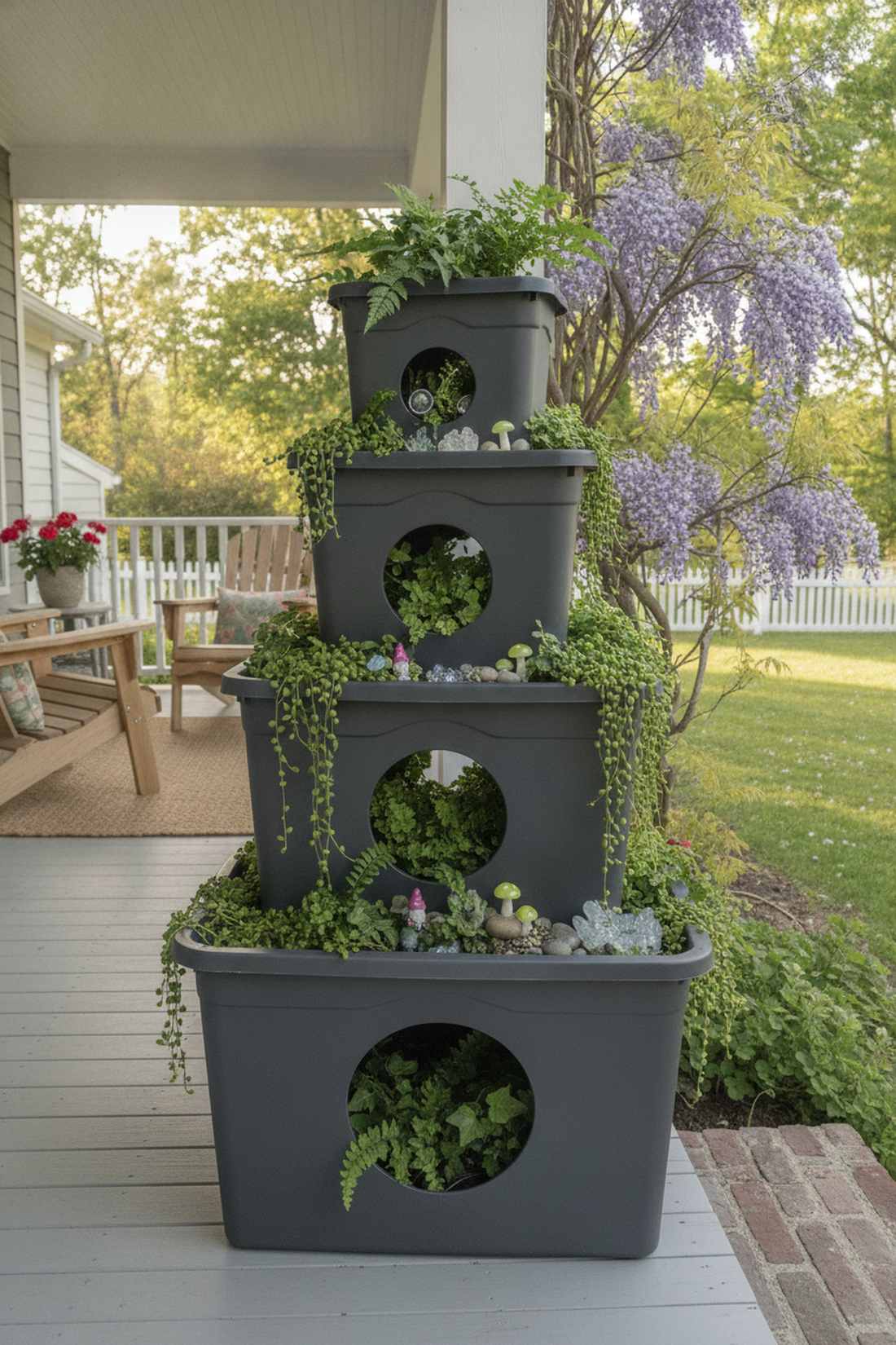 stacked bin corner unit