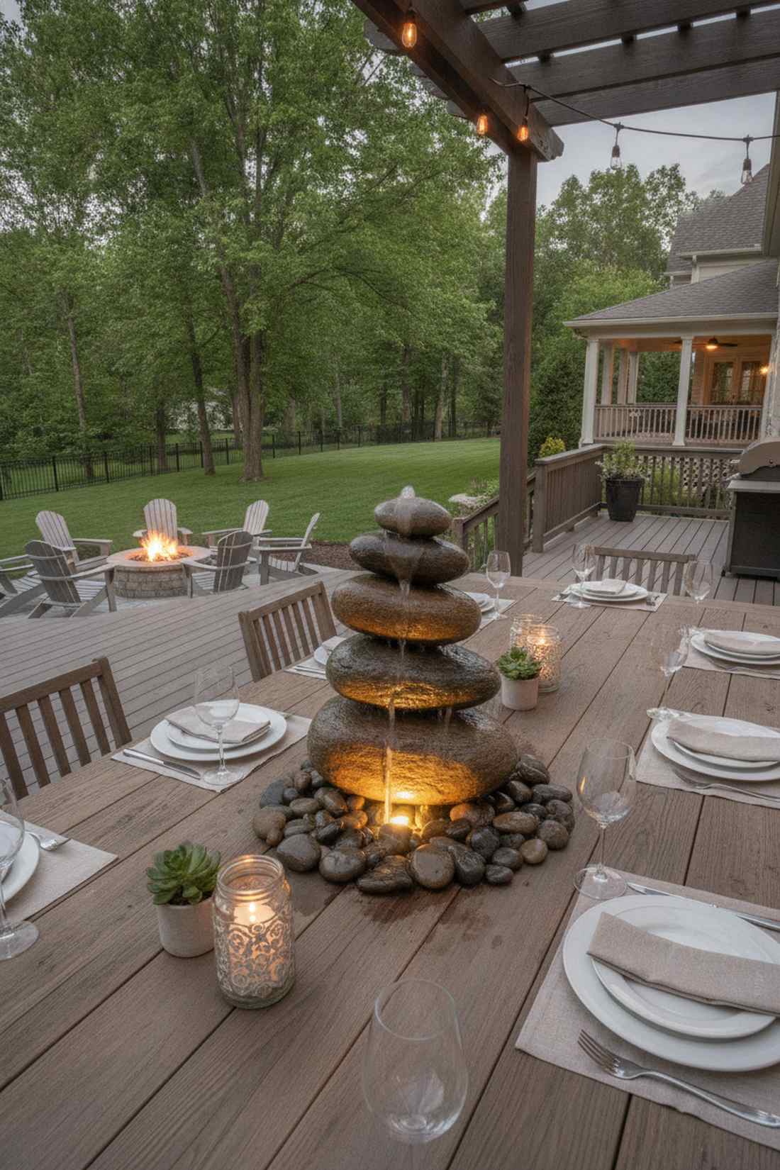 stacked stone tabletop model