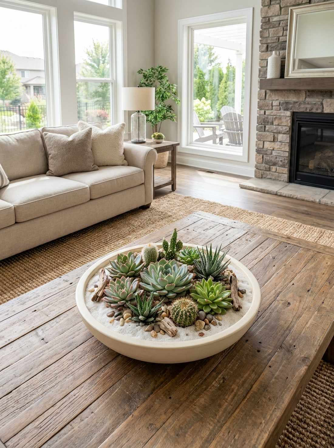 succulent tabletop gardens