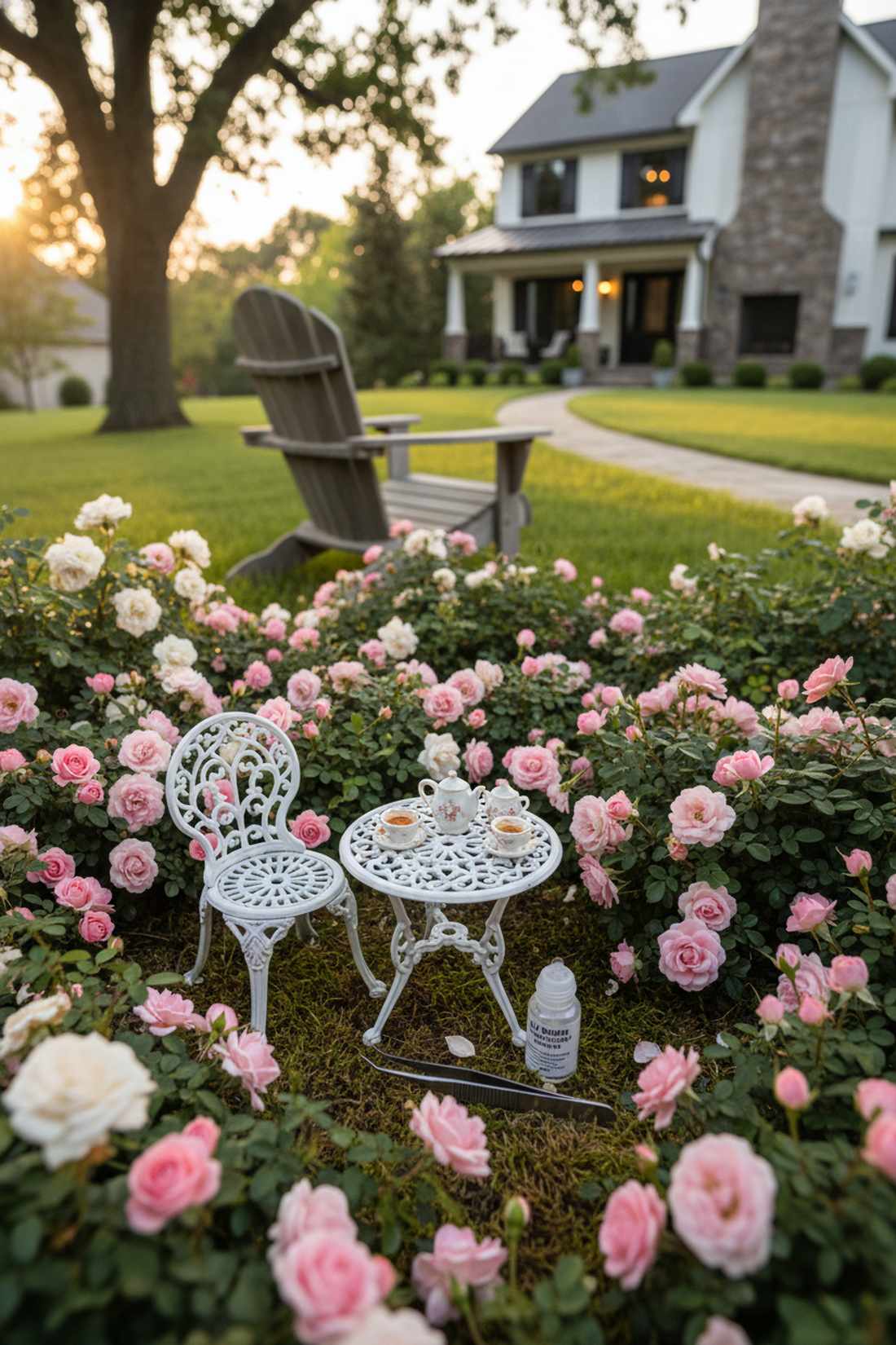 tea table with two chairs