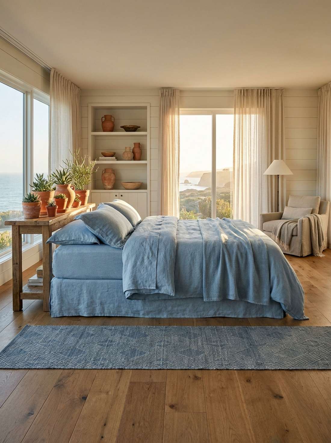 terracotta and soft blue