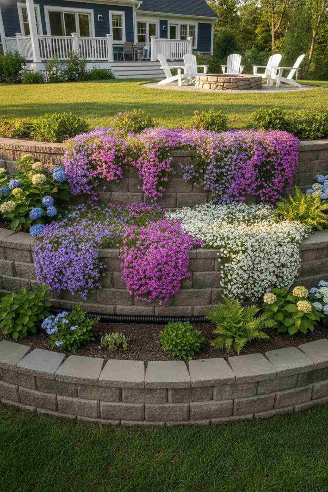two tier terrace garden