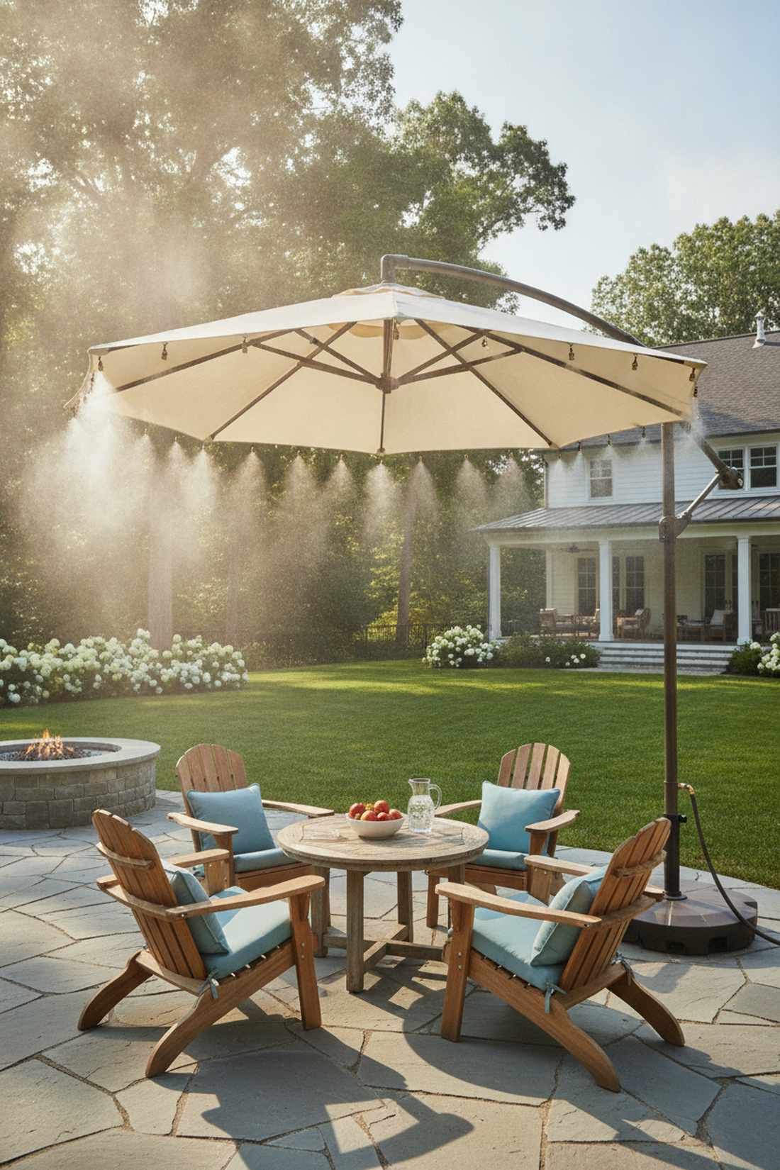umbrella mounted misting systems