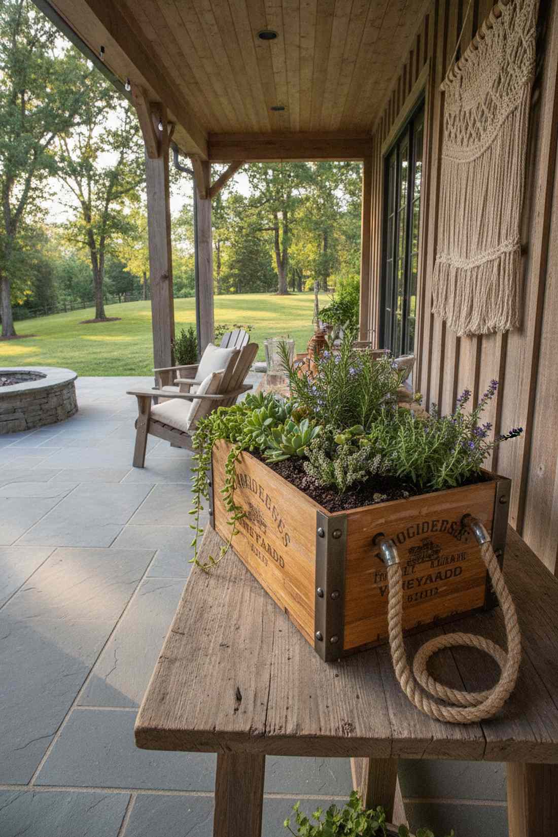 wine crate planter conversion
