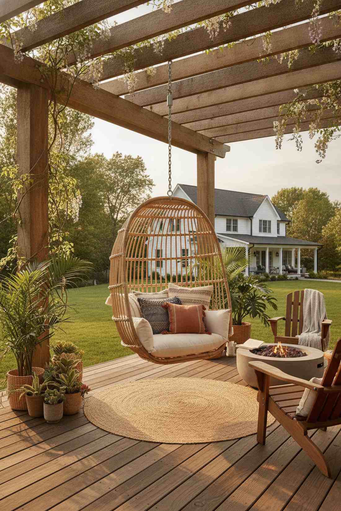 bamboo swing chairs